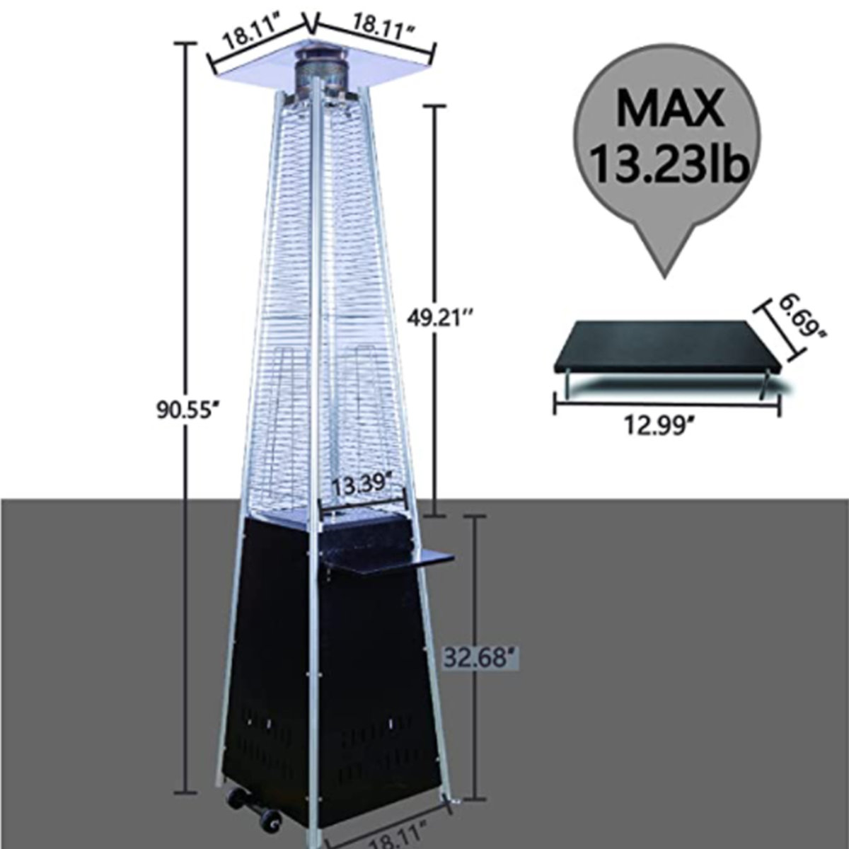 FOOWIN 48,000 BTU Propane Patio Heater & Reviews Wayfair